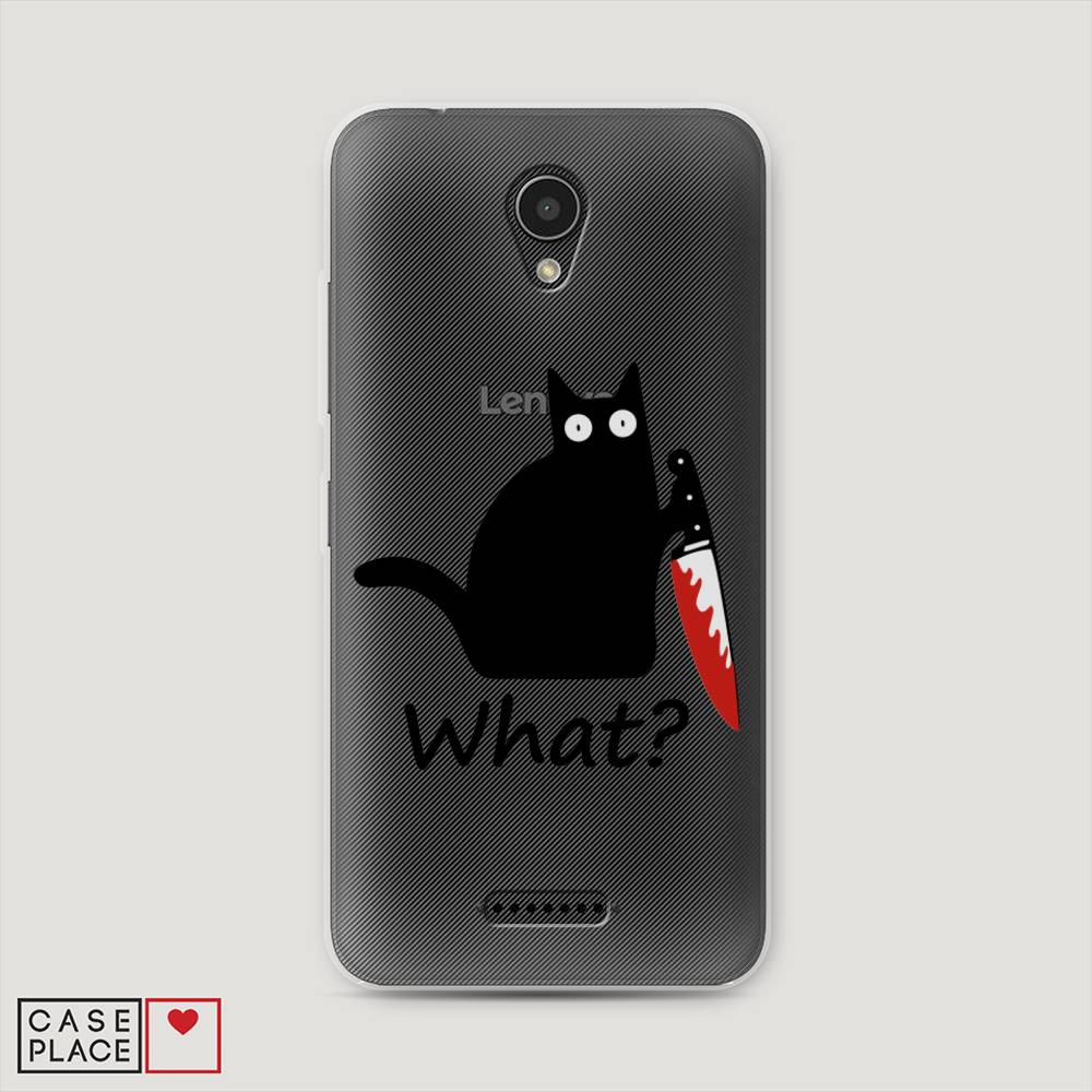 

Чехол на Lenovo Vibe B "Котик с ножом", Черный;красный, 112450-6