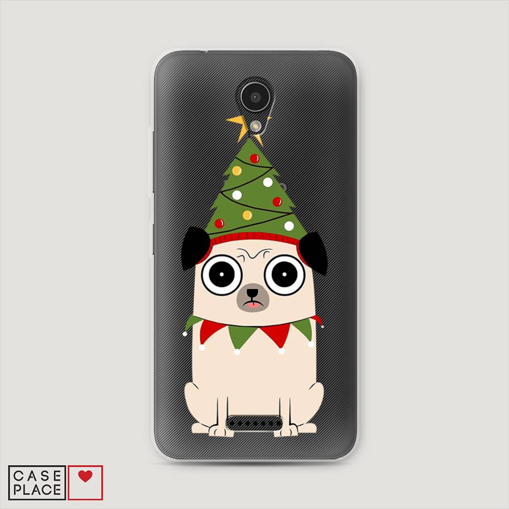 

Чехол на Lenovo Vibe B "Собачка с ёлочкой", Бежевый;красный;зеленый, 112450-1