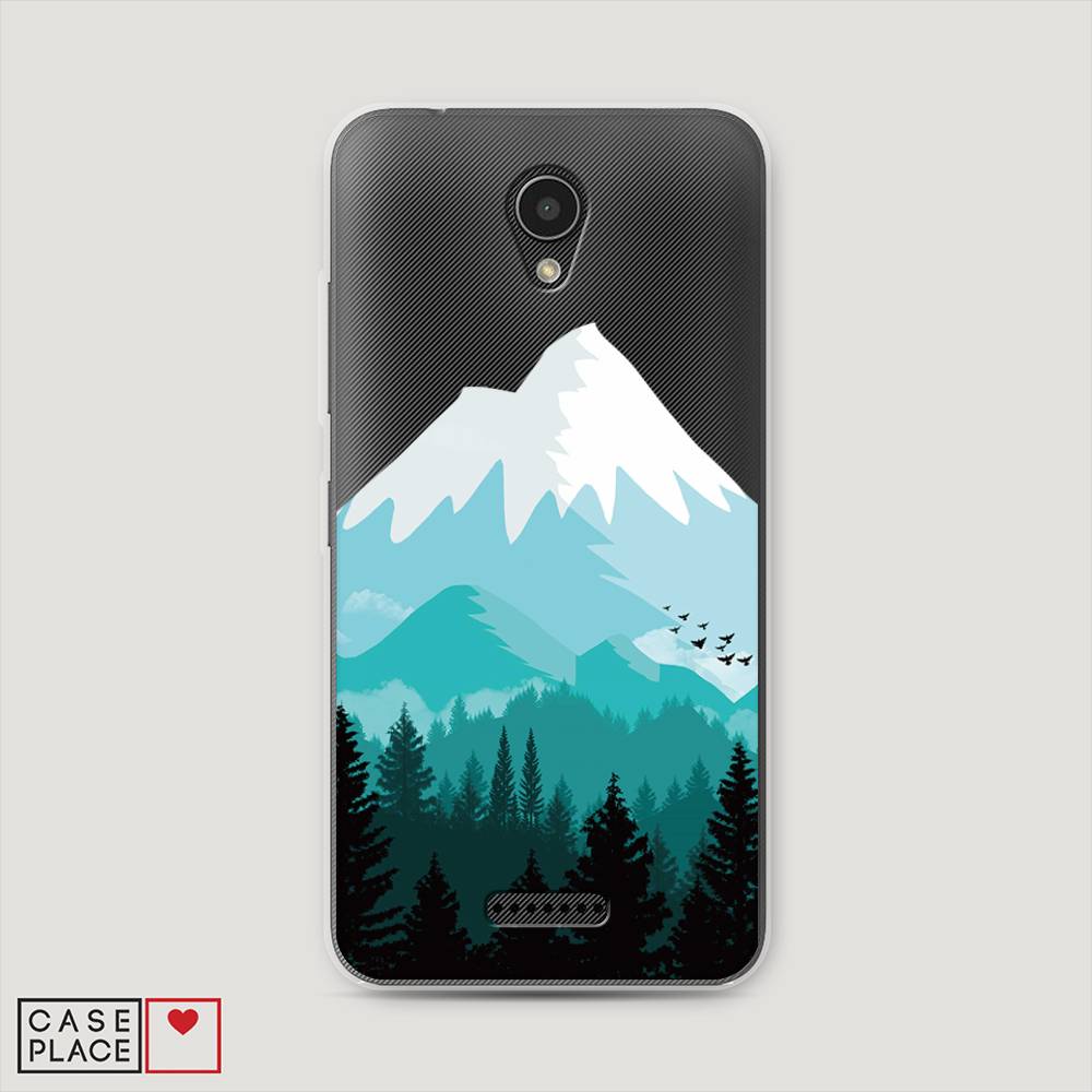 

Чехол на Lenovo Vibe B "Синяя снежная гора", Белый;голубой, 112450-2