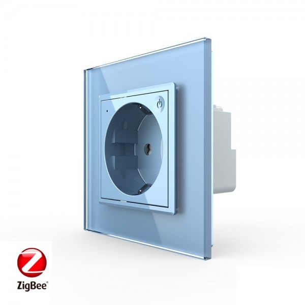 

Роз. эл. ZigBee (Wi-Fi) с заземл. защ. штор. 16A Livolo Синяя VL-C7C1EUZ-19 Ливолотач