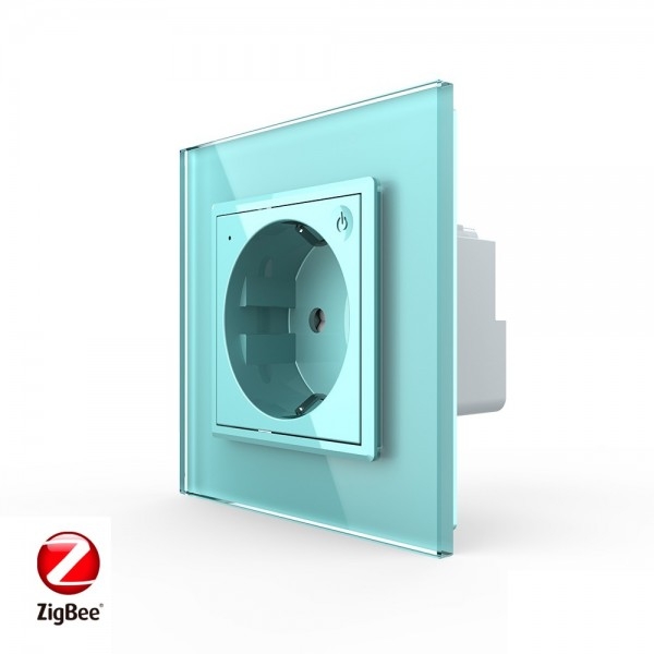 

Роз. эл. ZigBee (Wi-Fi) с заземл. защ. штор. 16A Livolo Зеленая VL-C7C1EUZ-18 Ливолотач