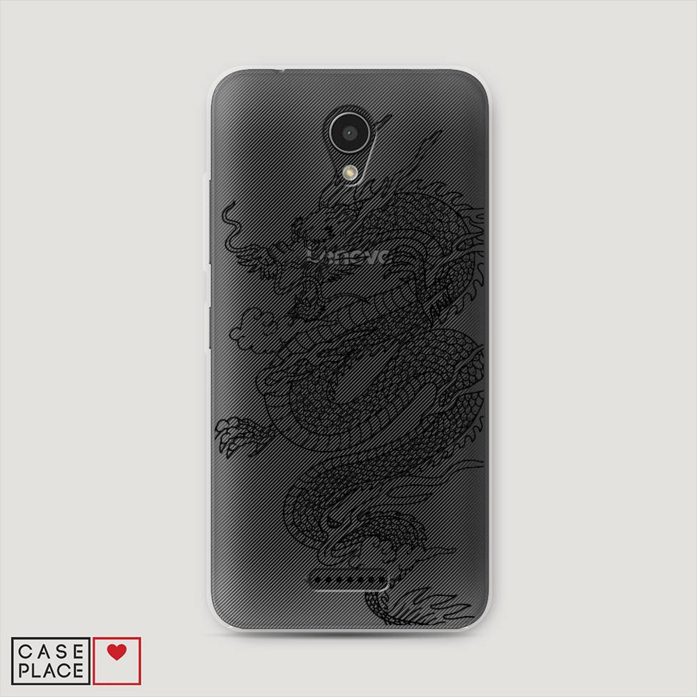 

Чехол на Lenovo Vibe B "Большой китайский дракон", Черный;серый, 112450-1