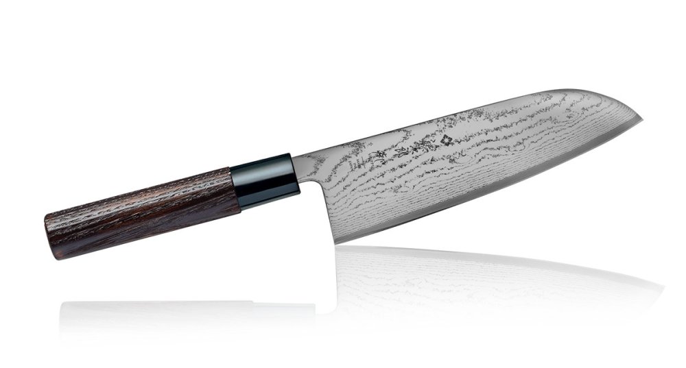 Кухонный нож, Японский Шеф Нож Сантоку TOJIRO, лезвие 17 см, сталь VG10, Япония, FD-597