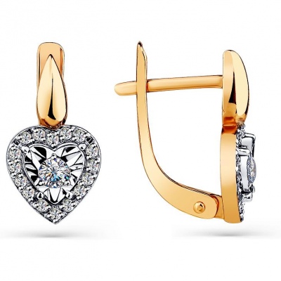 

Серьги из комбинированного золота с 34 фианитами Master Brilliant 002-0408-0001-041, 002-0408-0001-041