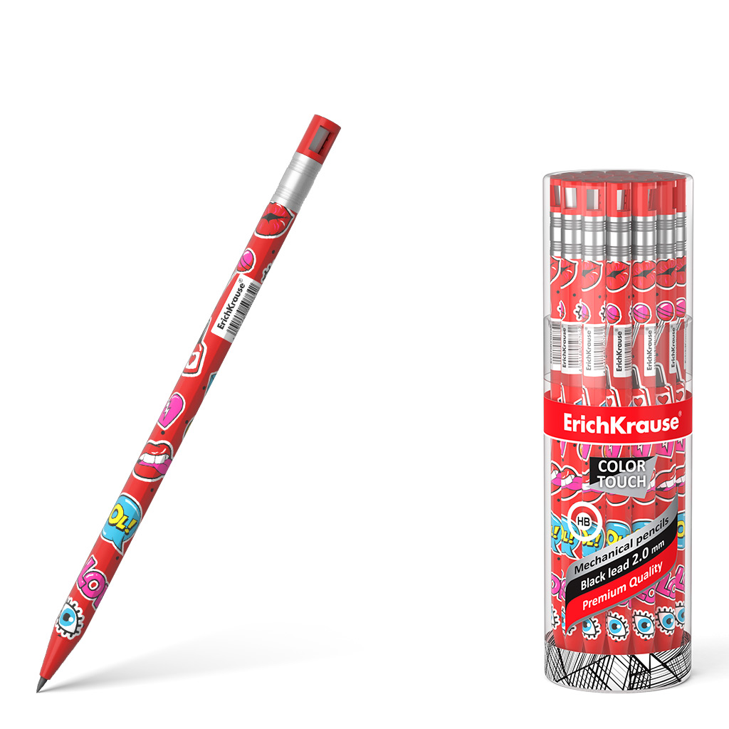 

Карандаш механический ErichKrause ColorTouch Sweet love 2.0 мм с точилкой, НВ