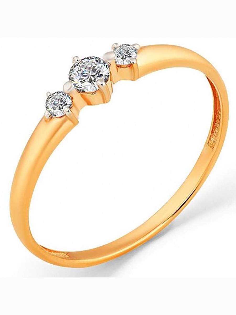 

Кольцо из красного золота с 3 фианитами р. 19 Master Brilliant 001-0243-0001-011, 001-0243-0001-011