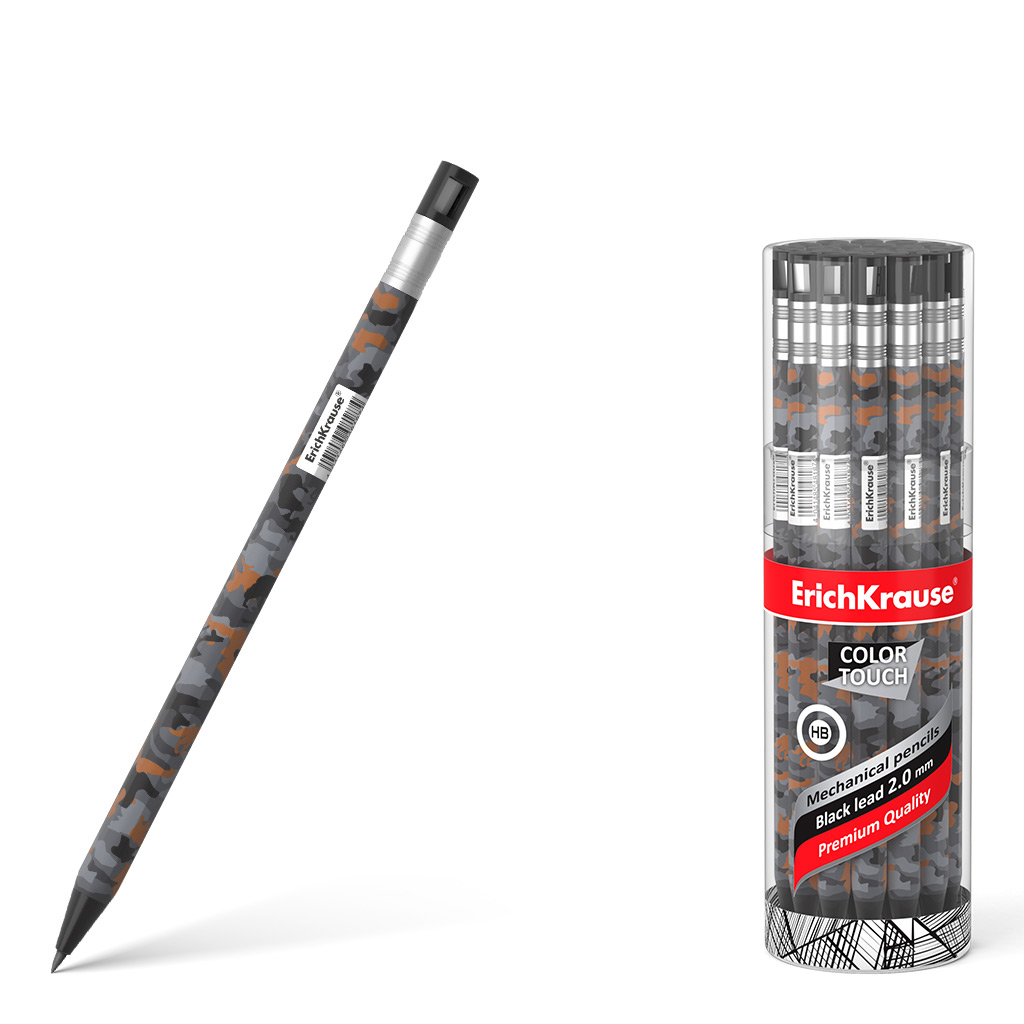 

Карандаш механический ErichKrause ColorTouch Rough Native 2.0 мм с точилкой, НВ
