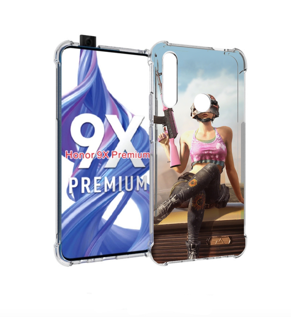 

Чехол бампер MyPads девушка из PUBG для Honor 9X (STK-LX1)/Huawe, Прозрачный, Tocco