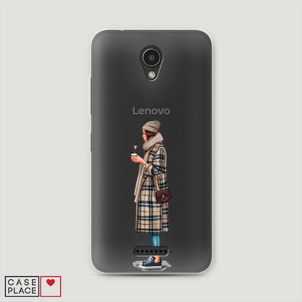 

Чехол на Lenovo Vibe B "Утренний кофе", Коричневый;бежевый, 112450-6