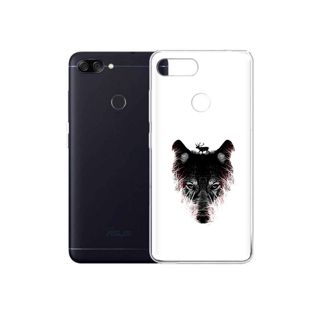 

Чехол MyPads Tocco для Asus ZenFone Max Plus M1 (ZB570TL) волк в траве, Прозрачный, Tocco