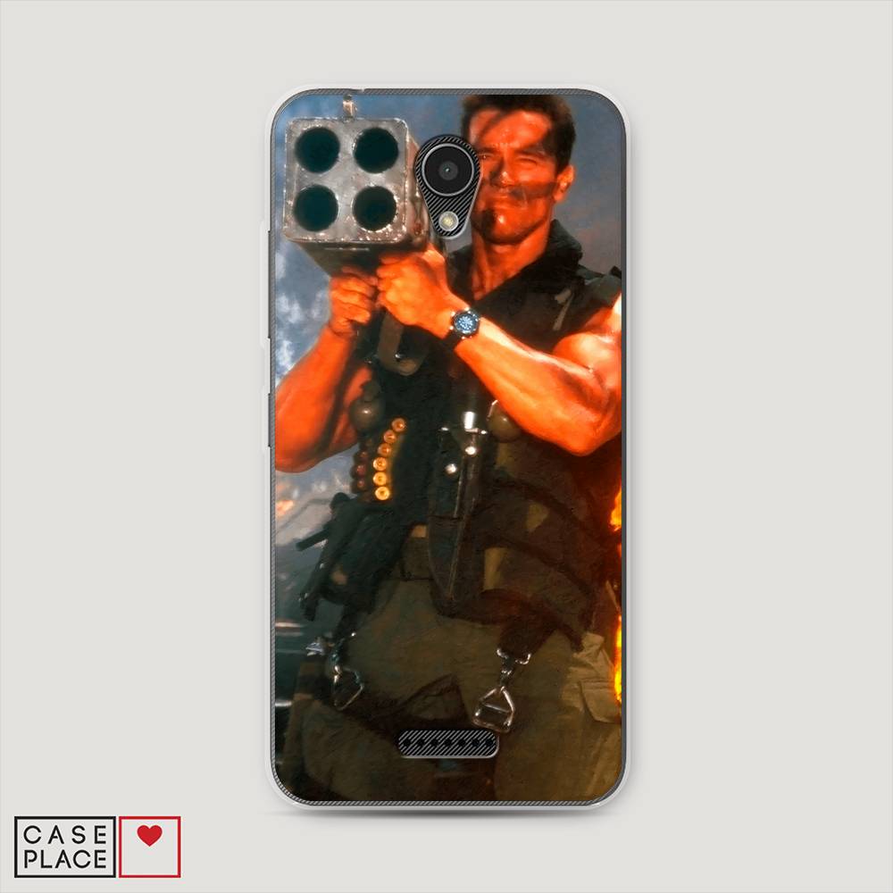 

Чехол на Lenovo Vibe B "Арнольд Шварцнеггер с базукой", Голубой;коричневый, 112450-6