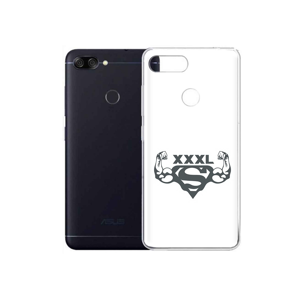 

Чехол MyPads Tocco для Asus ZenFone Max Plus M1 (ZB570TL) бодибилдинг супермен, Прозрачный, Tocco