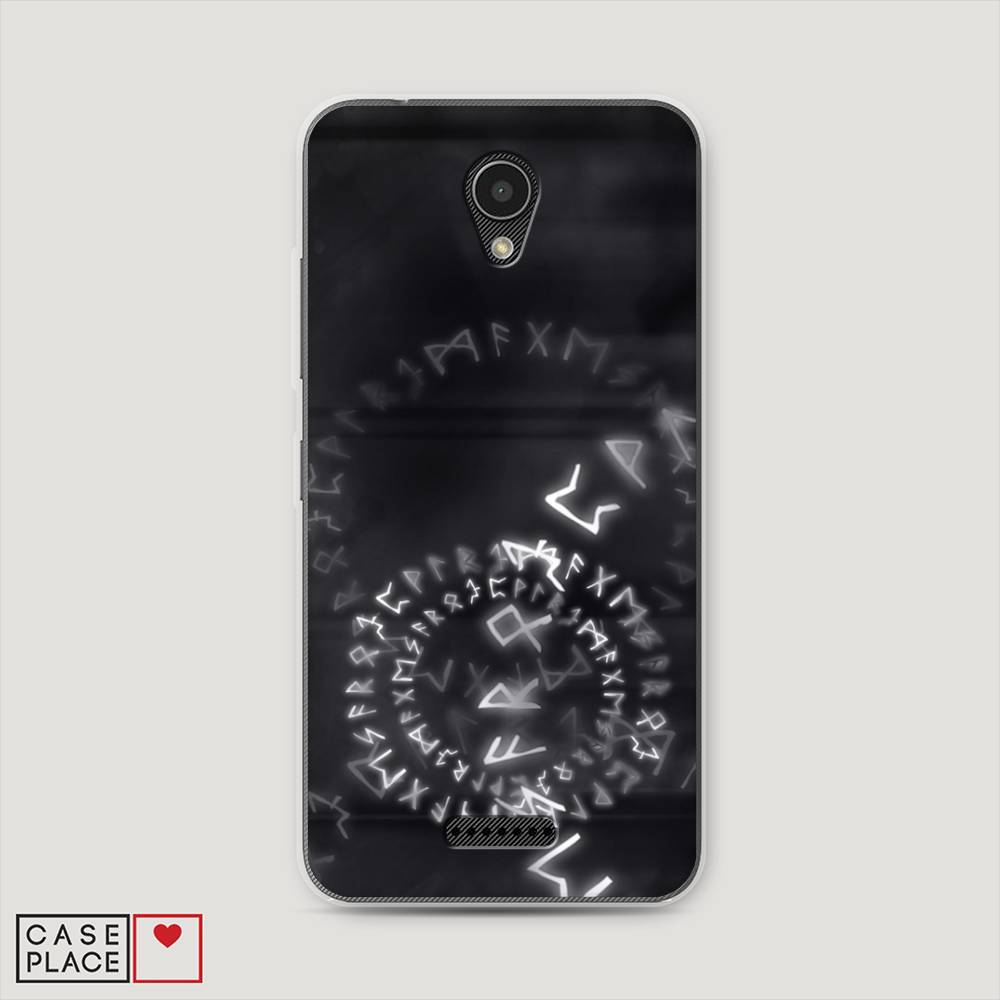 

Чехол на Lenovo Vibe B "Руны", Серый;черный, 112450-3