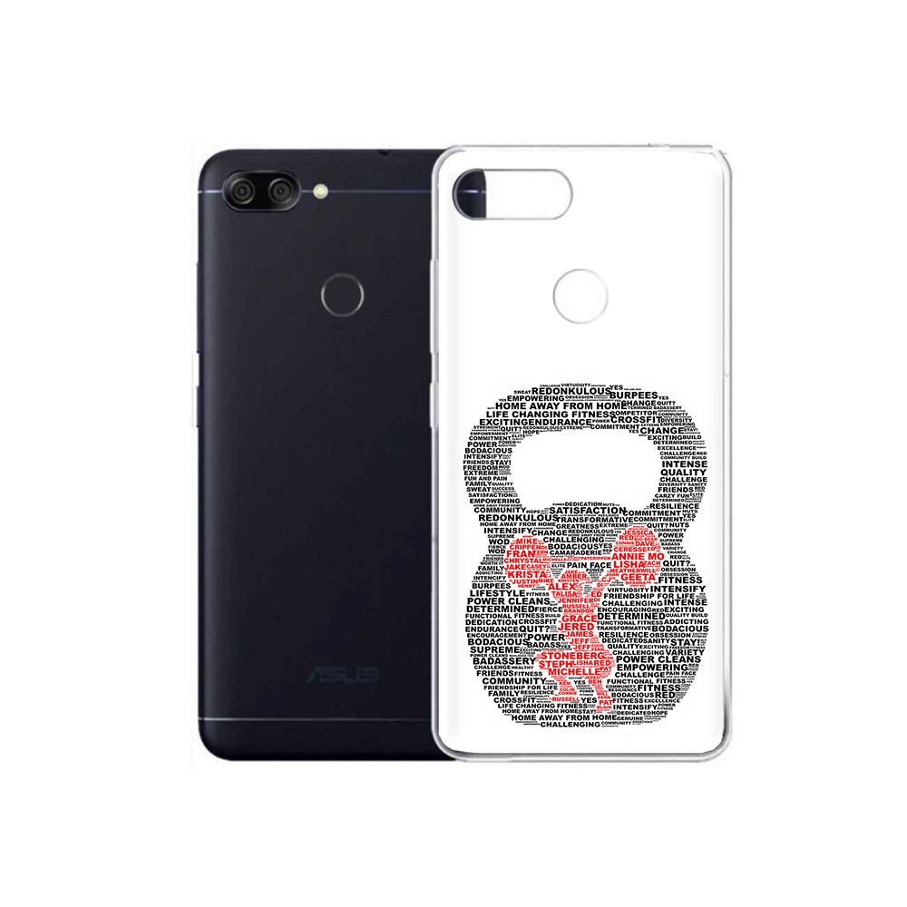 

Чехол MyPads Tocco для Asus ZenFone Max Plus M1 (ZB570TL) бодибилдинг гиря из слов, Прозрачный, Tocco