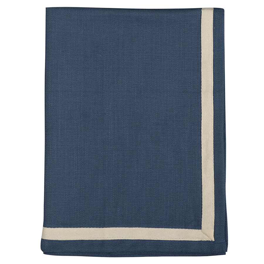 фото Набор из двух кухонных полотенец саржевого плетения темно-синего цвета из коллекции essent tkano