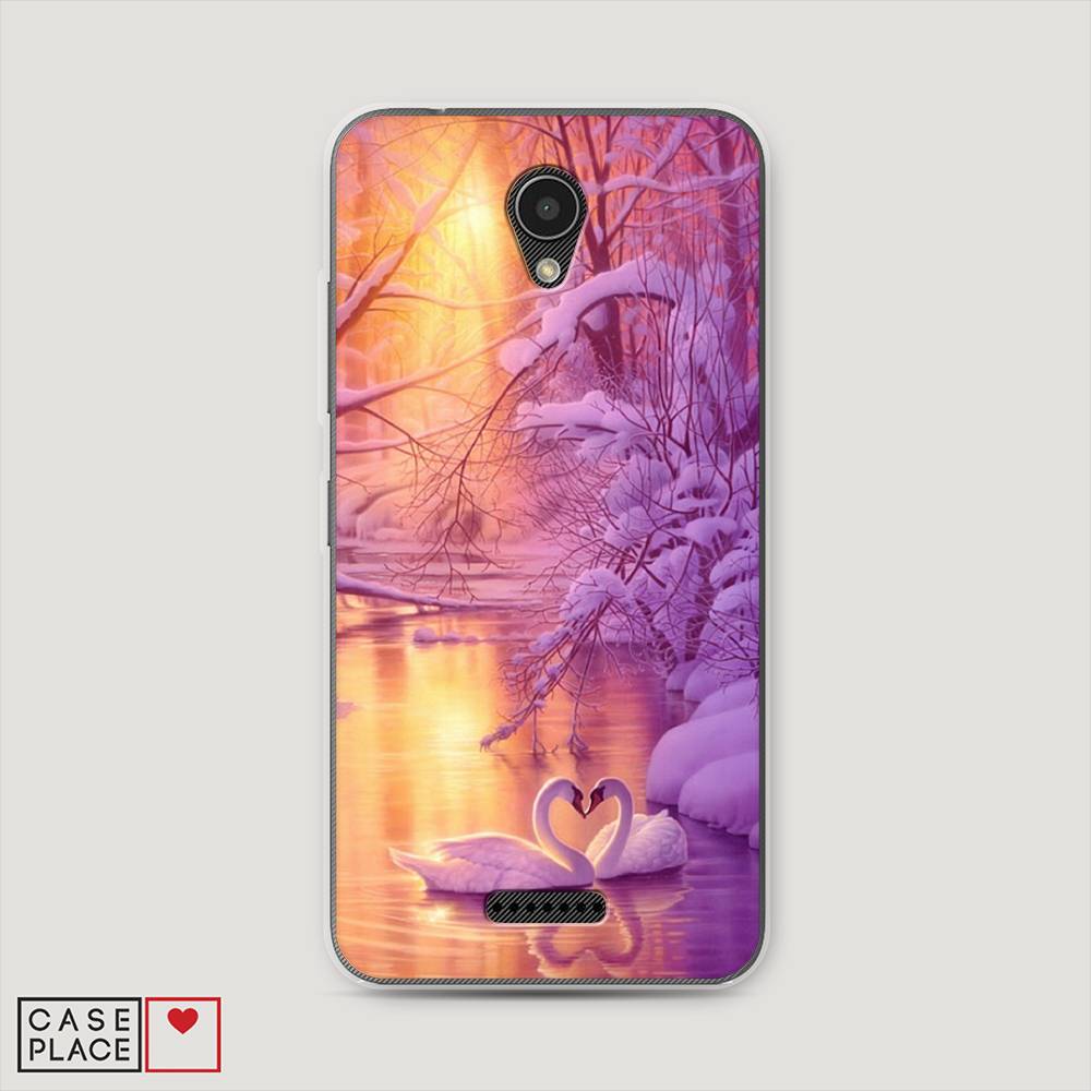 

Чехол на Lenovo Vibe B "Зима 1", Фиолетовый;желтый, 112450-2