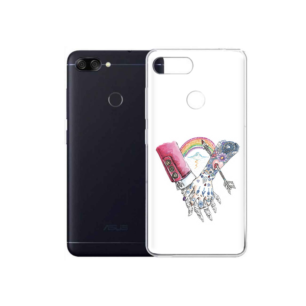 Чехол MyPads Tocco для Asus ZenFone Max Plus M1 (ZB570TL) абстракция руки в татуировках
