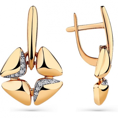 

Серьги из красного золота с 20 фианитами Master Brilliant 002-0417-0001-011, 002-0417-0001-011
