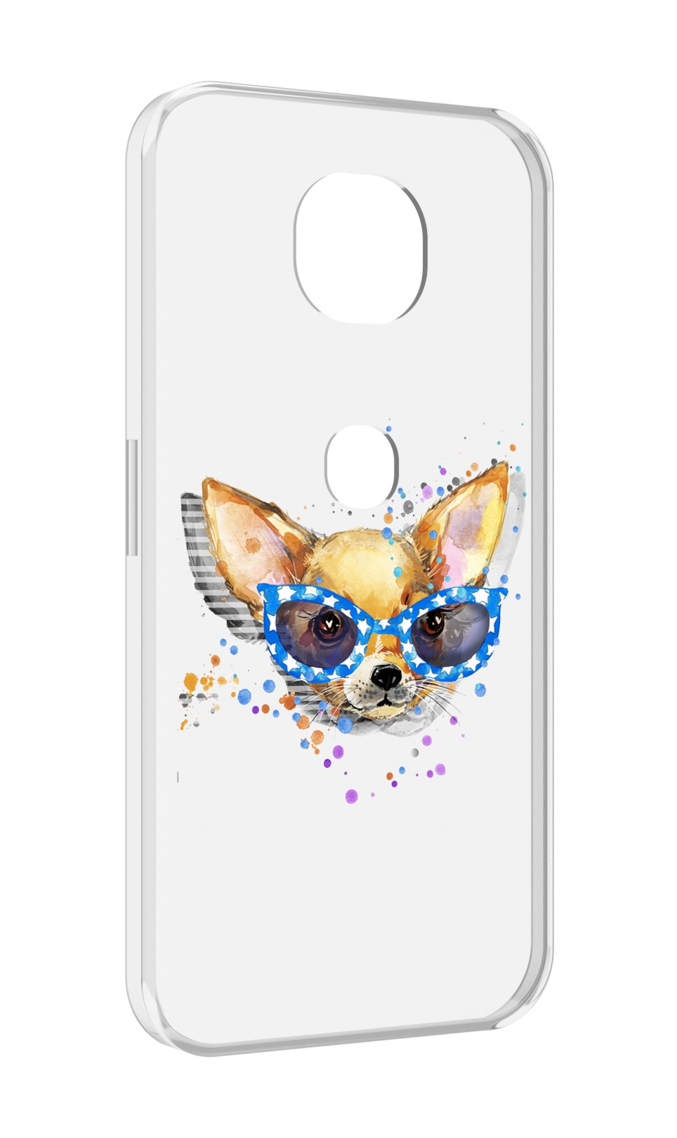 

Чехол MyPads чихуа-хуа в очках для Motorola Moto G5S (XT1799-2), Прозрачный, Tocco