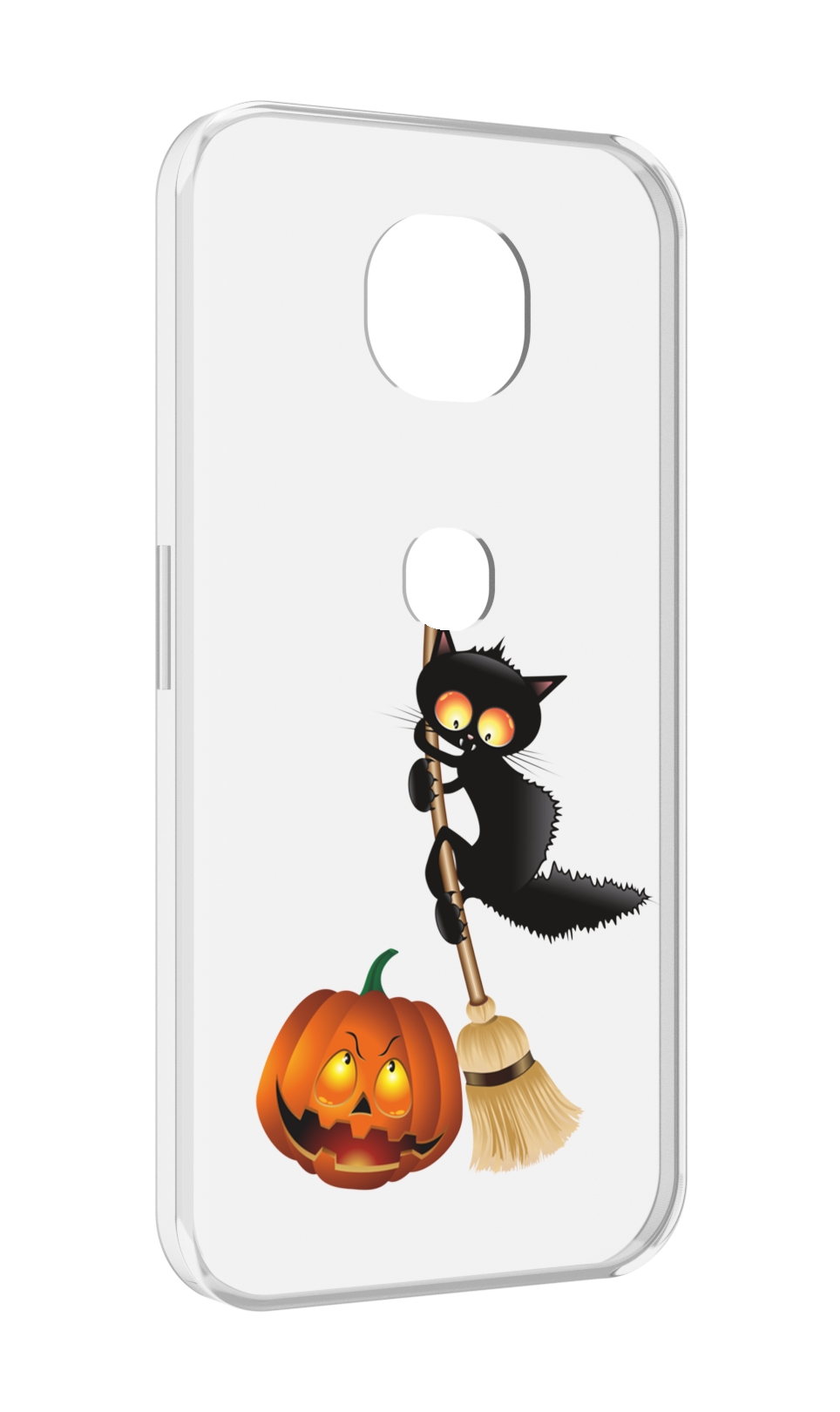 

Чехол MyPads хэлуинский котик для Motorola Moto G5S (XT1799-2), Прозрачный, Tocco