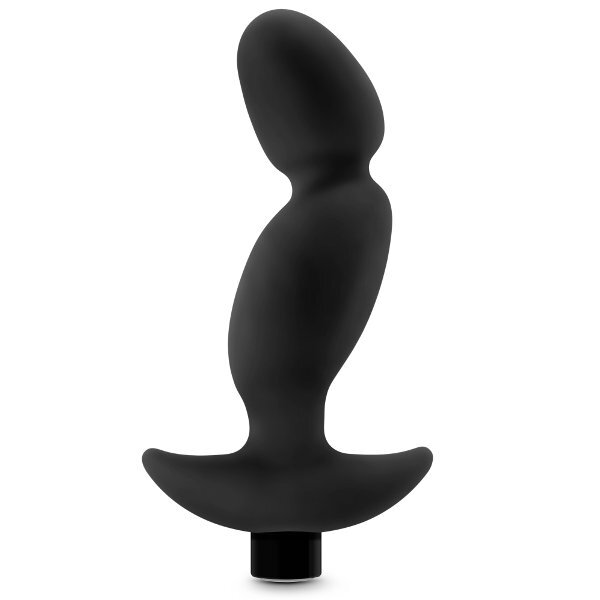 фото Черный анальный вибратор silicone vibrating prostate massager 04 16,5 см черный blush novelties