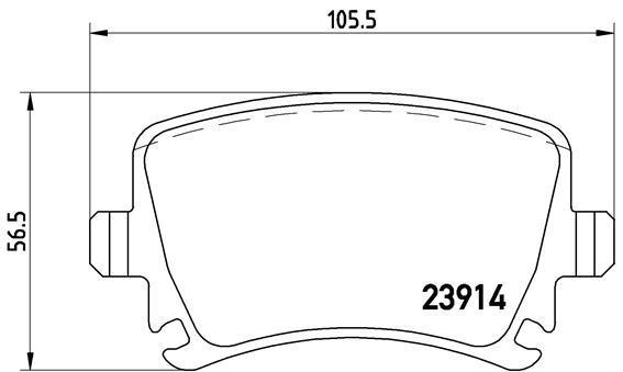 

Тормозные колодки дисковые brembo P85095