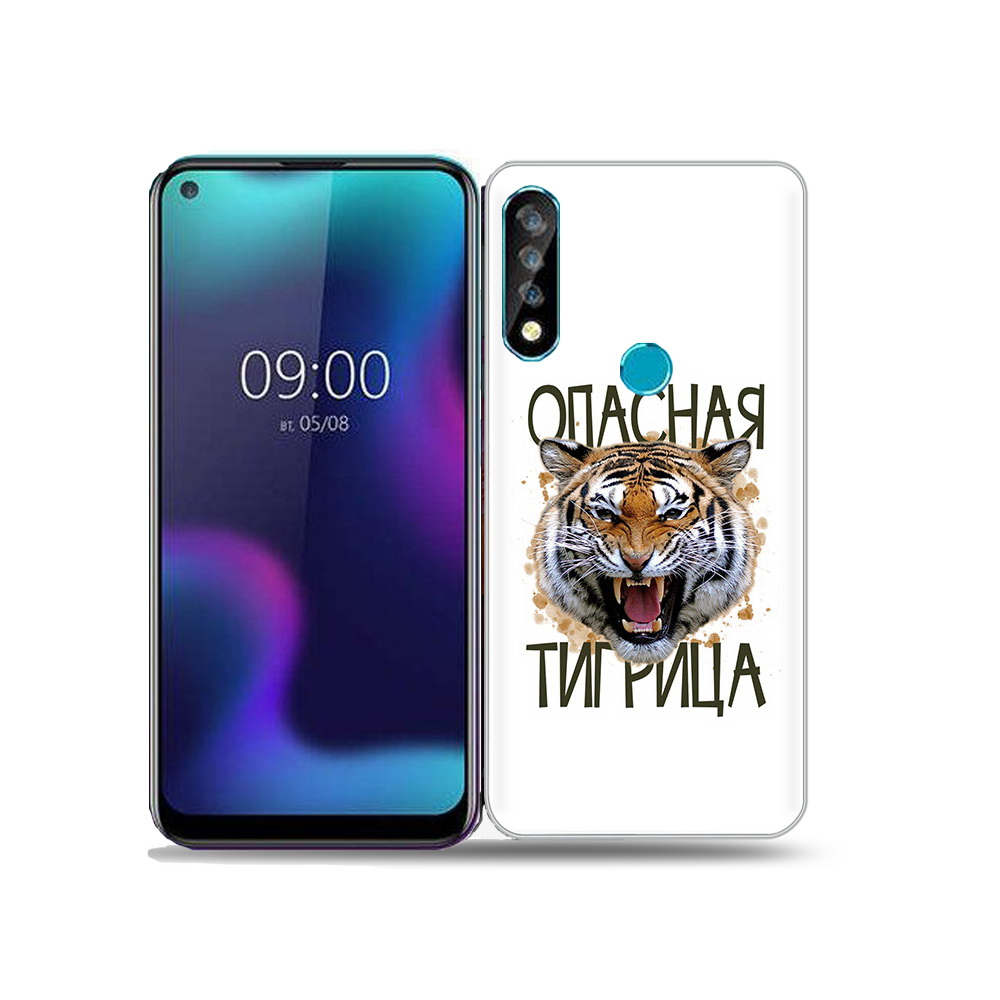

Чехол MyPads Tocco для BQ 6424L опасная тигрица, Прозрачный, Tocco