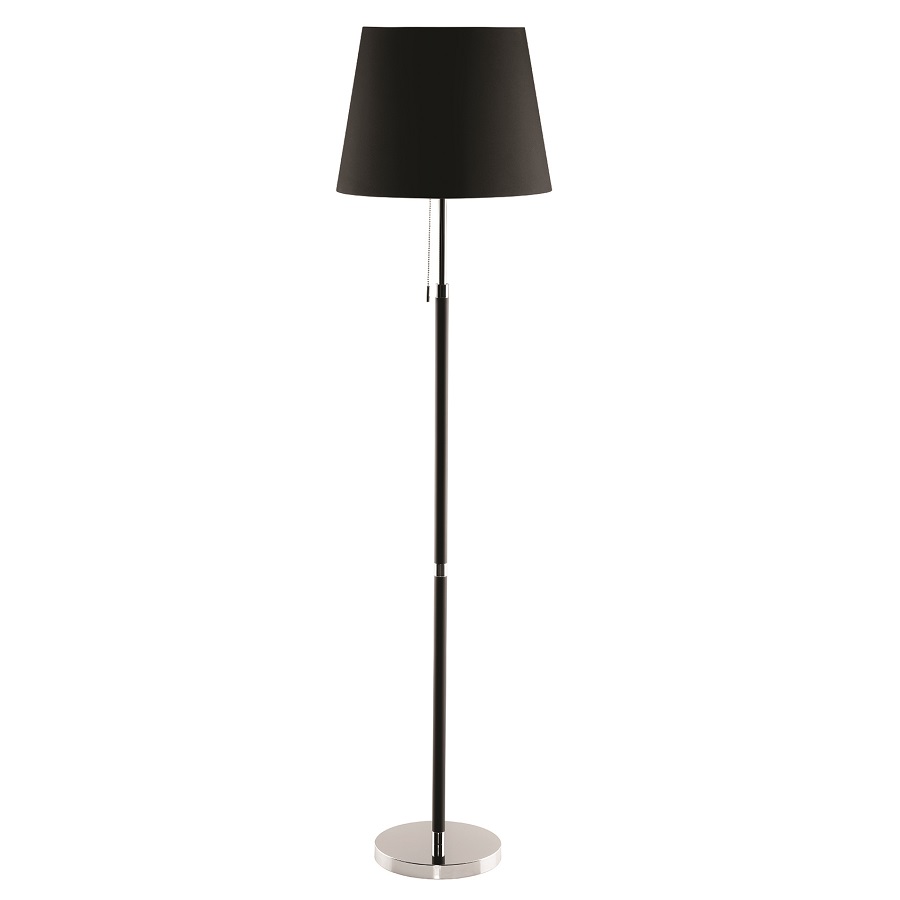 фото Лампа напольная venice, черная, хром frandsen