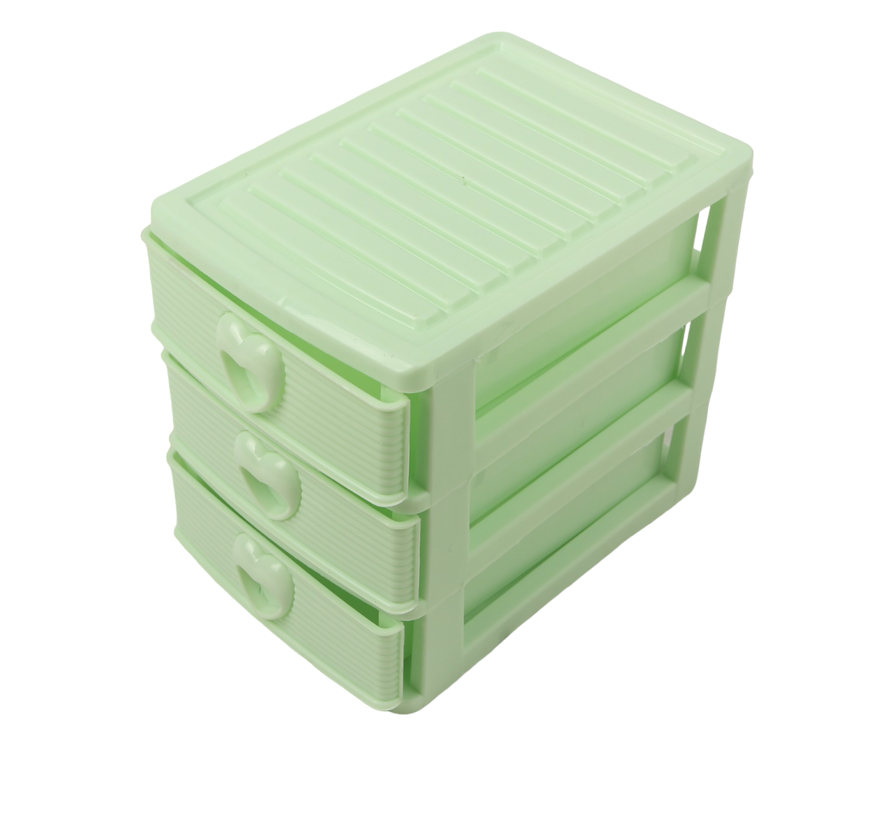 фото Пластиковый мини-комод для хранения мелочей 3 ящика зеленый 15123 00106647 nobrand