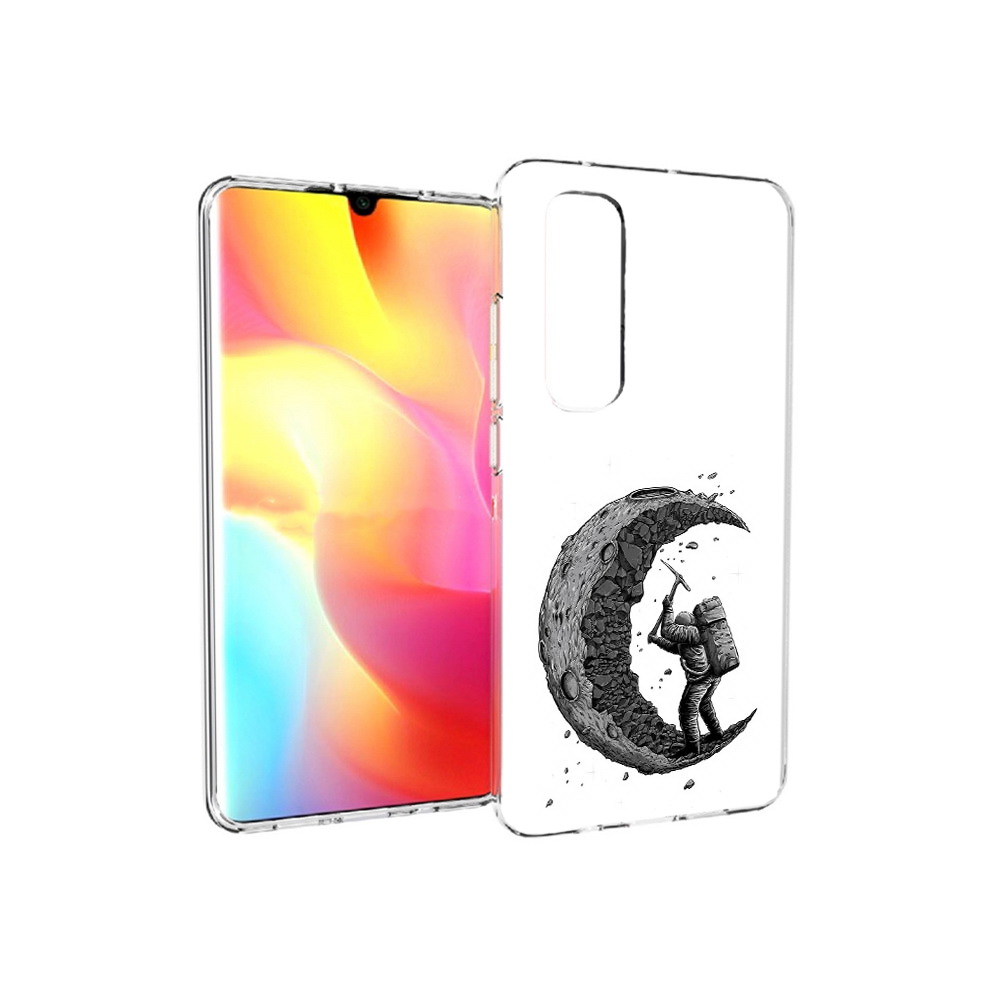 

Чехол MyPads Tocco для Xiaomi Mi Note 10 Lite камненная луна (PT149714.254.384), Прозрачный, Tocco