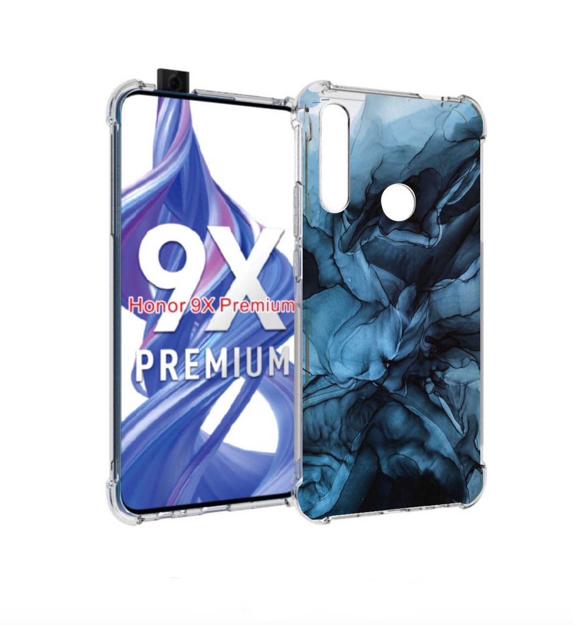 

Чехол бампер MyPads голубой дымок для Honor 9X (STK-LX1)/Huawei, Прозрачный, Tocco