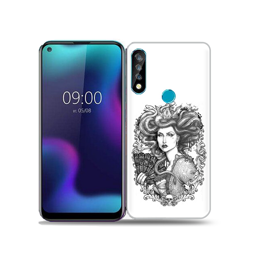 

Чехол MyPads Tocco для BQ 6424L медуза черно белый, Прозрачный, Tocco
