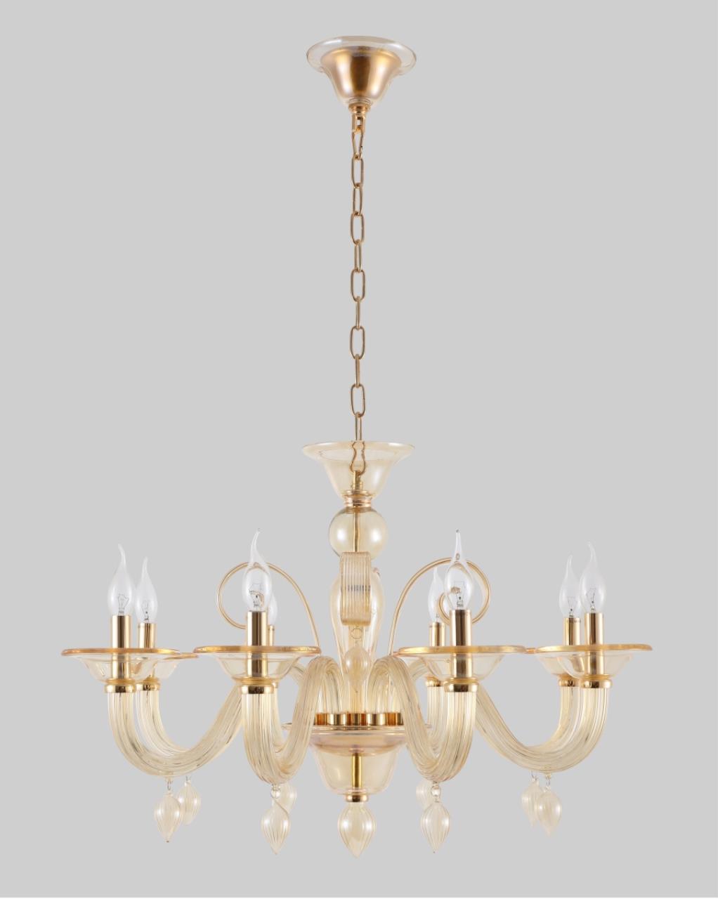 

Светильник потолочный Crystal Lux CAETANO, CAETANO SP-PL8 AMBER, 480W, Е14