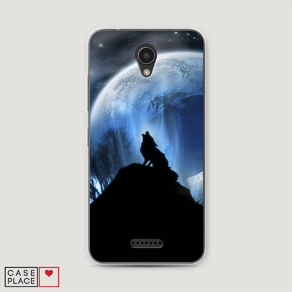 

Чехол на Lenovo Vibe B "Волк 2", Синий;черный;белый, 112450-1
