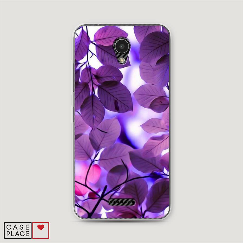 

Чехол на Lenovo Vibe B "Сиреневые листики", Фиолетовый;голубой, 112450-2