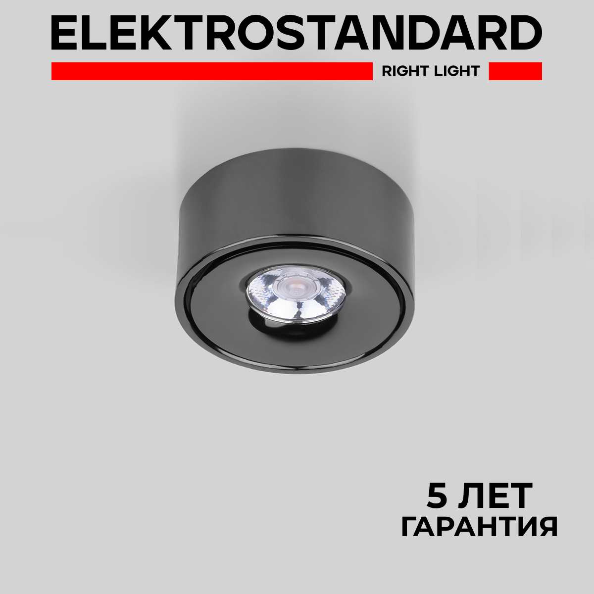 Накладной светодиодный светильник Elektrostandard Glide 25100/LED черный жемчуг 8Вт 4200 К Glide 190923