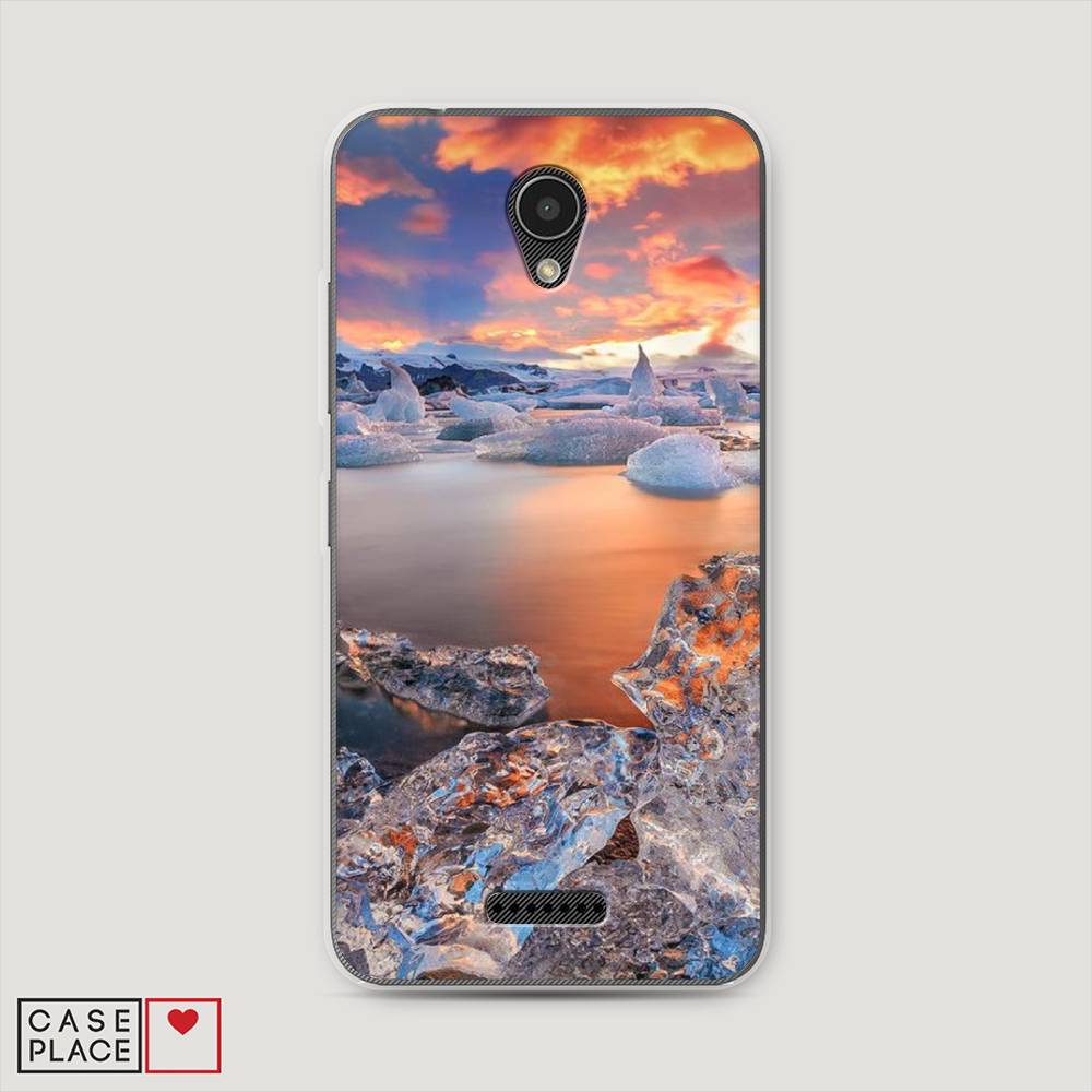 

Чехол на Lenovo Vibe B "Ледники", Синий;оранжевый, 112450-2