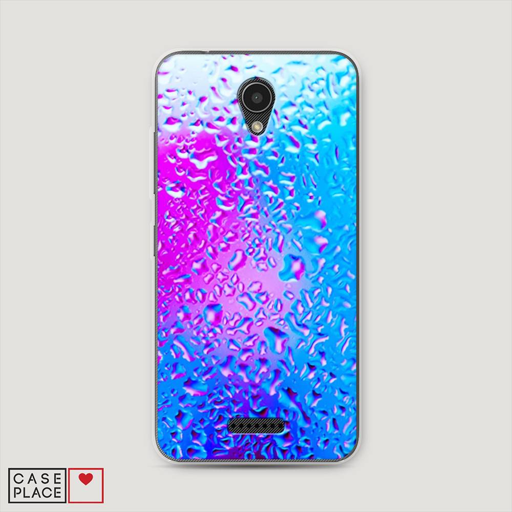 

Чехол на Lenovo Vibe B "Капли на стекле", Голубой;розовый, 112450-3