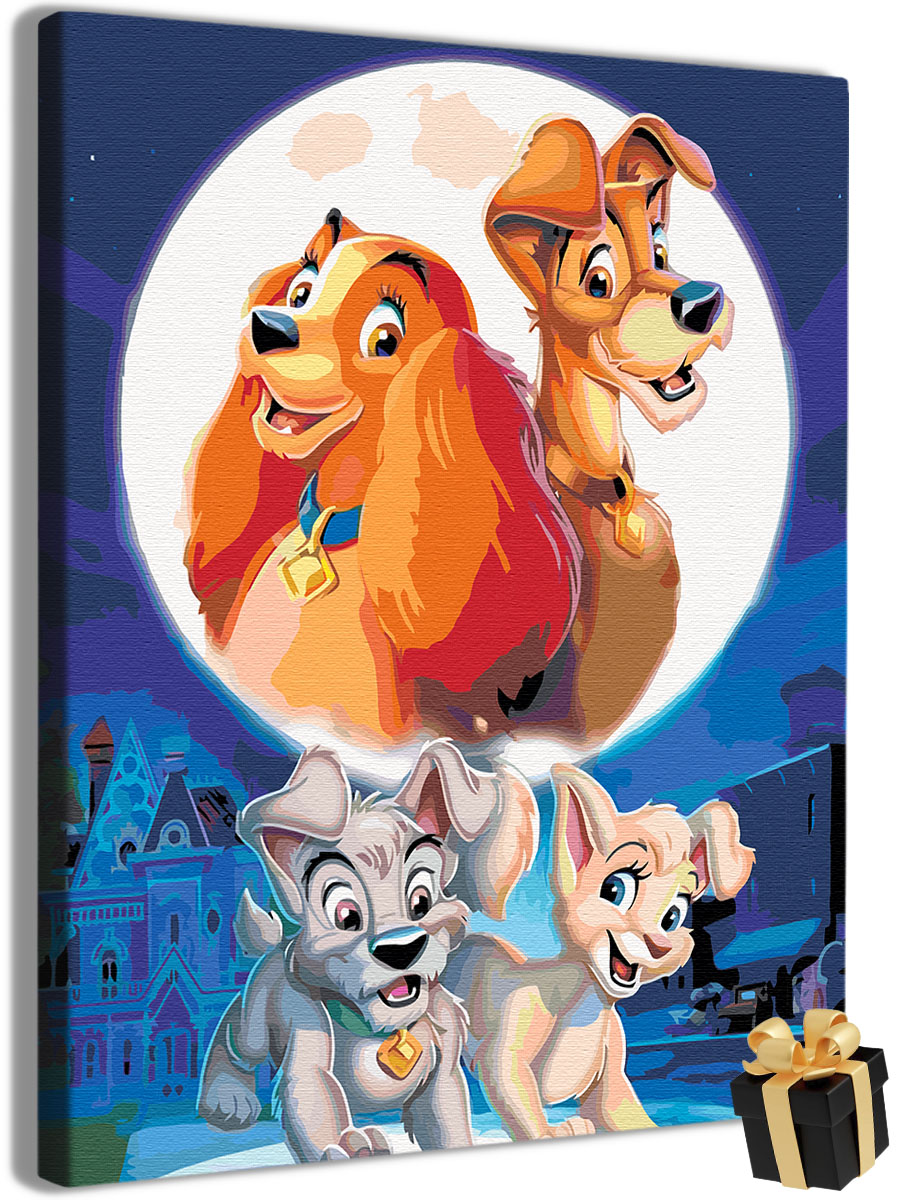 

Картины по номерам Арт-студия Unicorn Леди и Бродяга N-4510 40x50 см, Леди и Бродяга