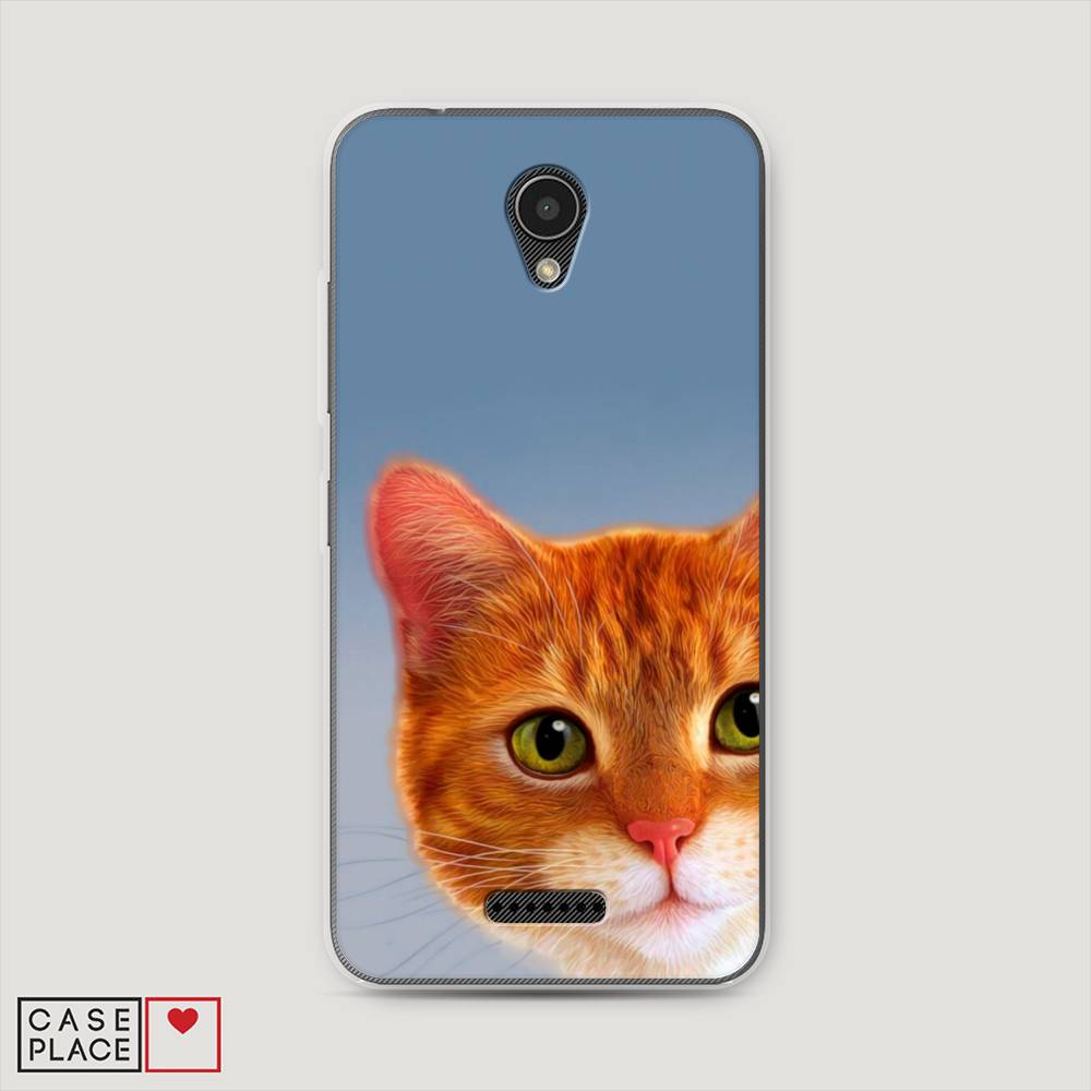 

Чехол на Lenovo Vibe B "Любопытный котик", Коричневый, 112450-1