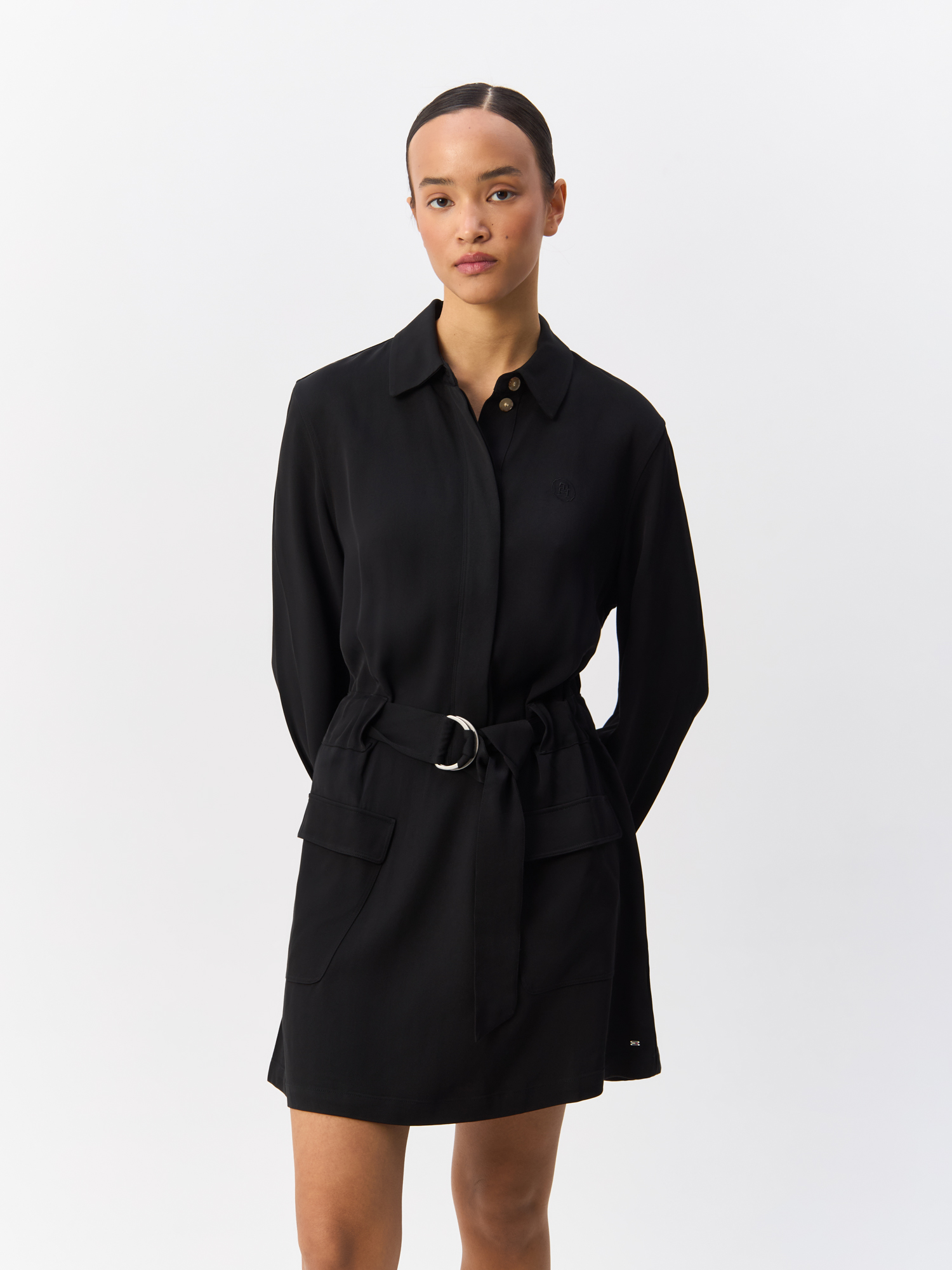 

Платье женское Tommy Hilfiger WW0WW42308 черное 38, Черный, WW0WW42308