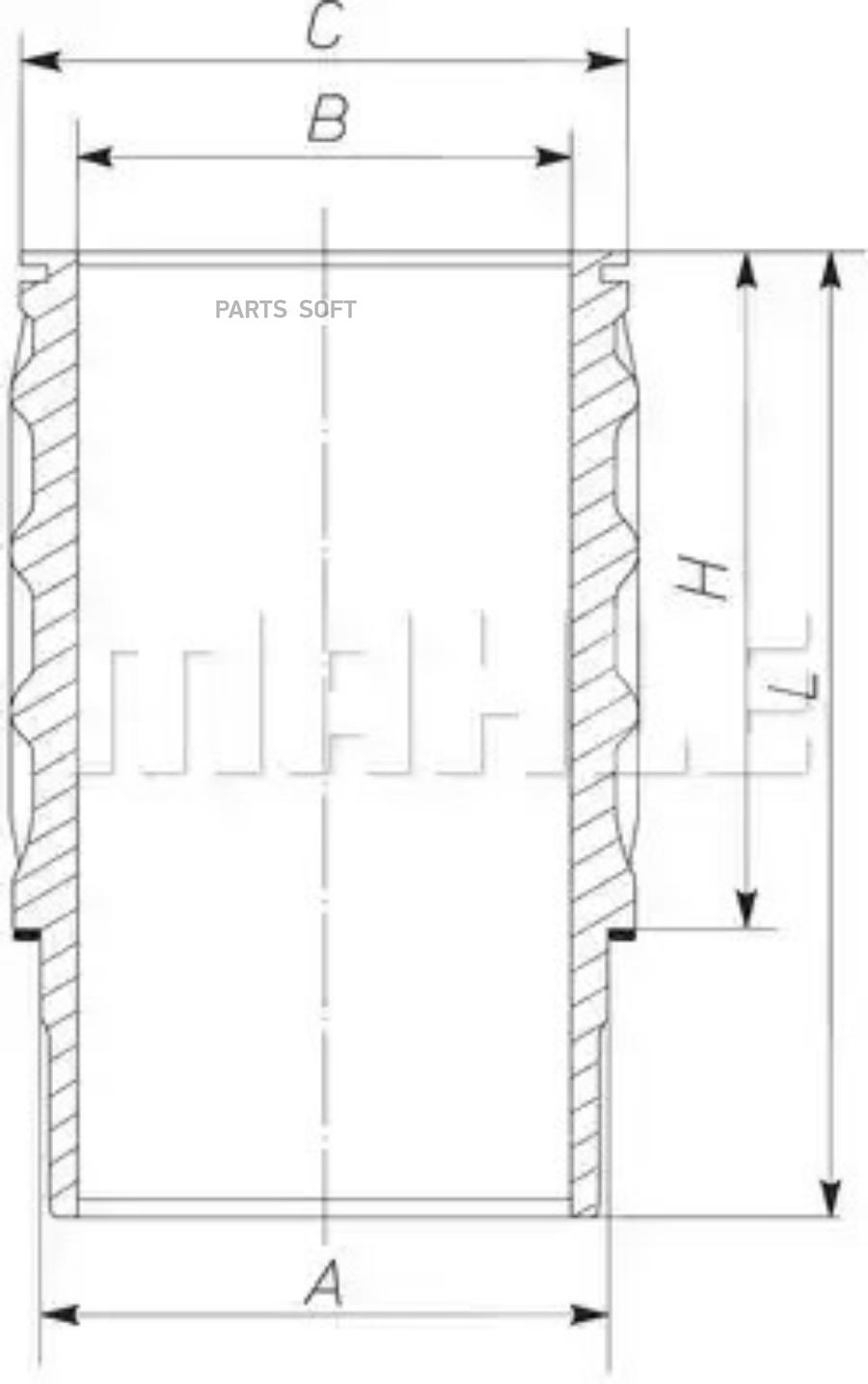 

Гильза! с кольцами d127 R6 Scania P/R/T/G DC12.13/DT12.11/12.12/12.17/12.03/12.10