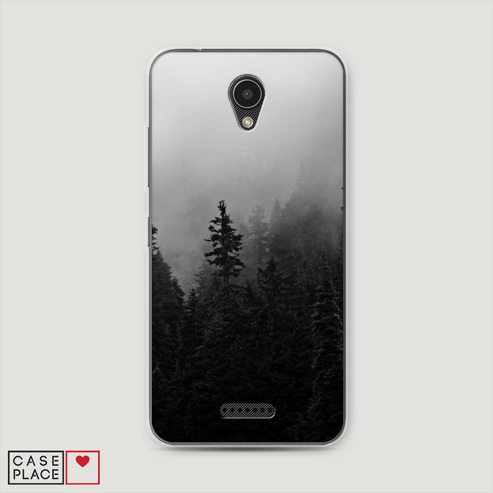 

Чехол на Lenovo Vibe B "Туманный лес", Серый;черный, 112450-2