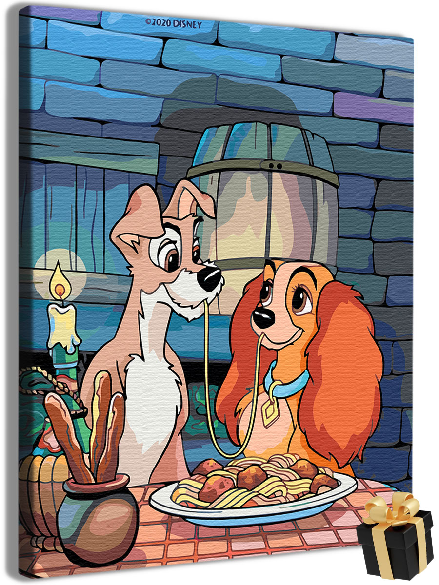 

Картины по номерам Арт-студия Unicorn Леди и Бродяга N-4464 40x50 см, Леди и Бродяга