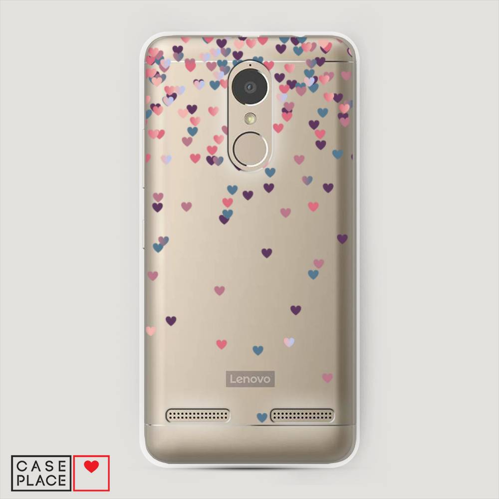 

Чехол на Lenovo K6 Power "Посыпка сердечки", Розовый;фиолетовый, 112350-3