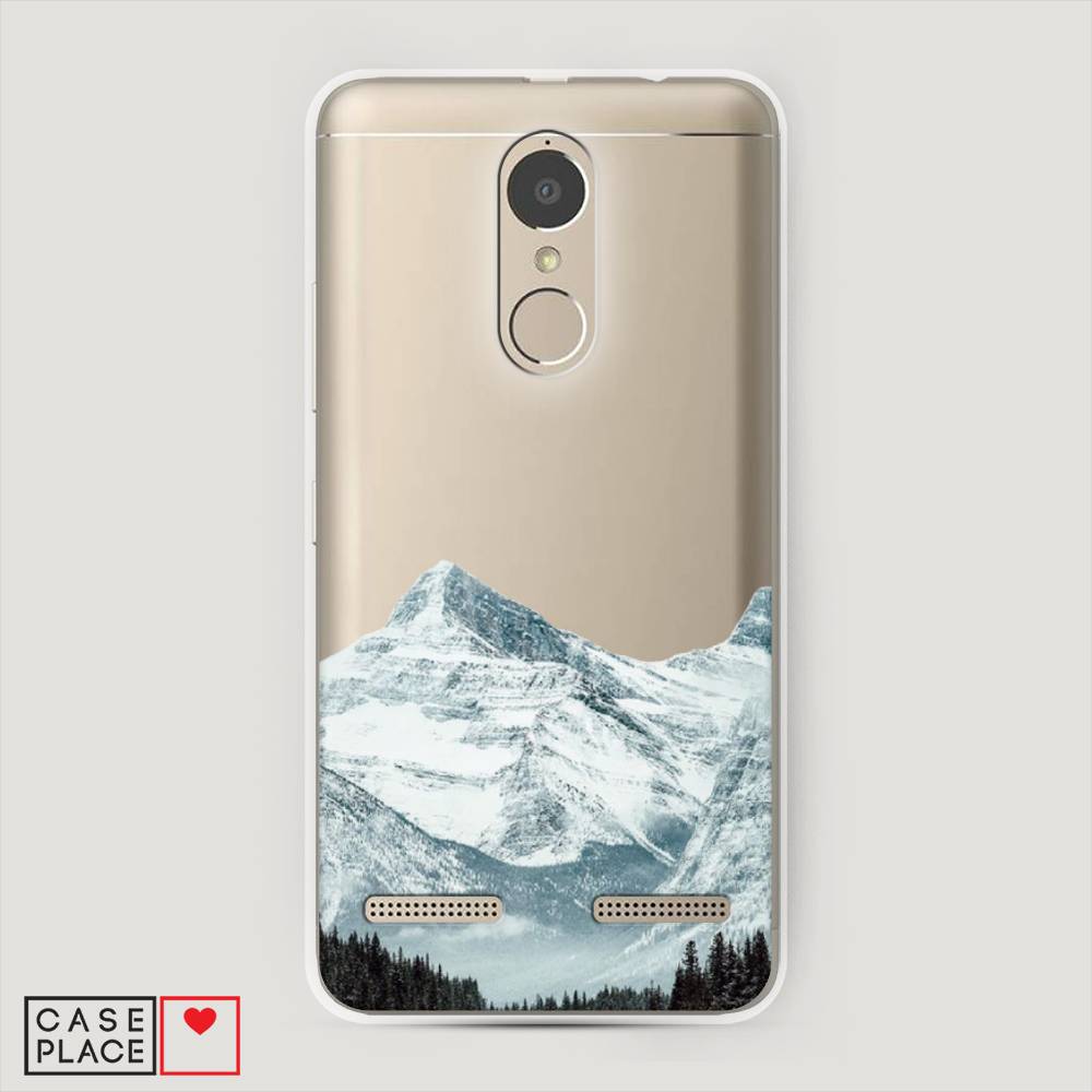 

Чехол на Lenovo K6 Power "Горы арт 1", Белый;зеленый, 112350-2
