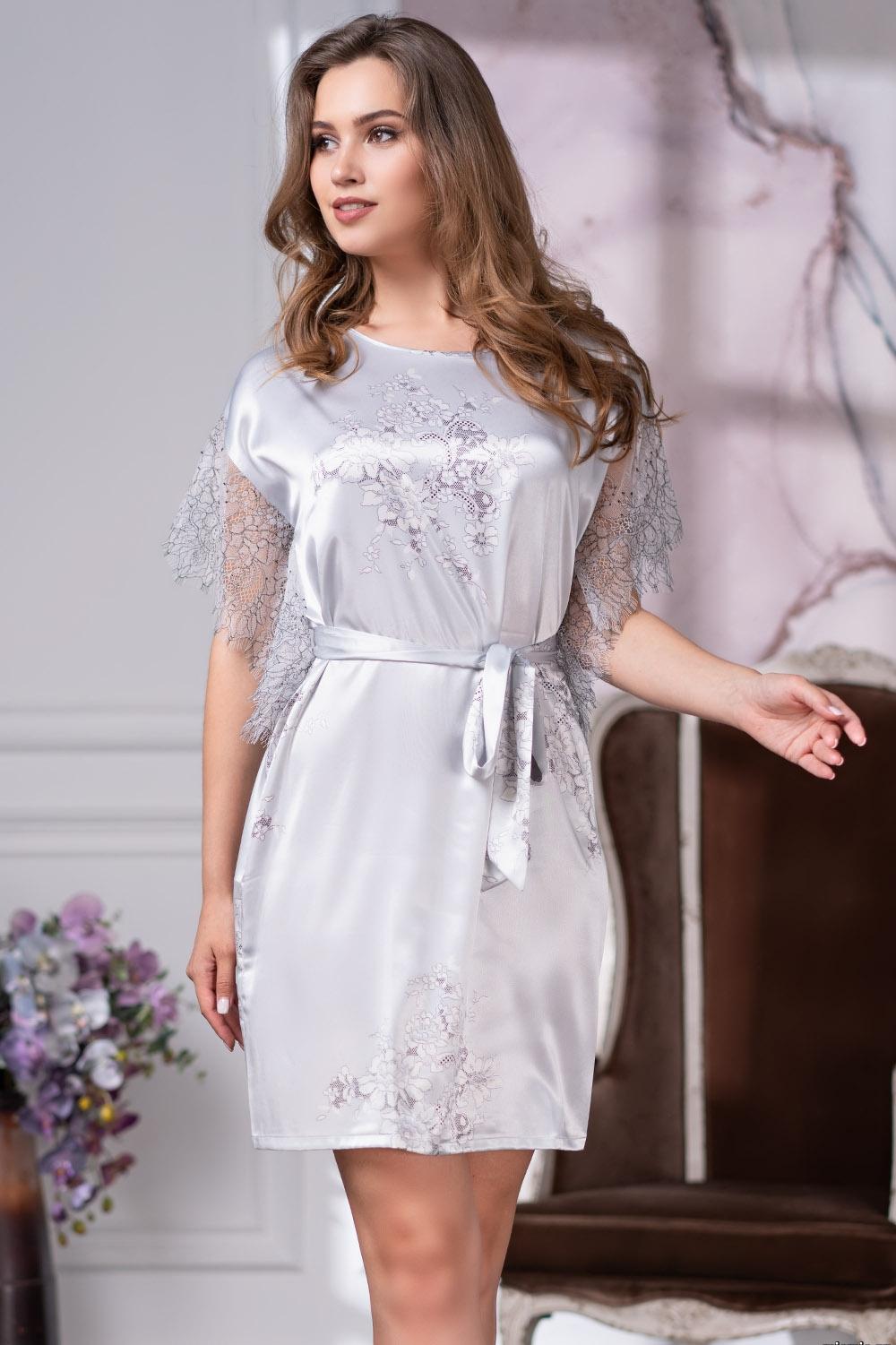 

Домашнее платье женское Mia-Amore 3574 серое S/M