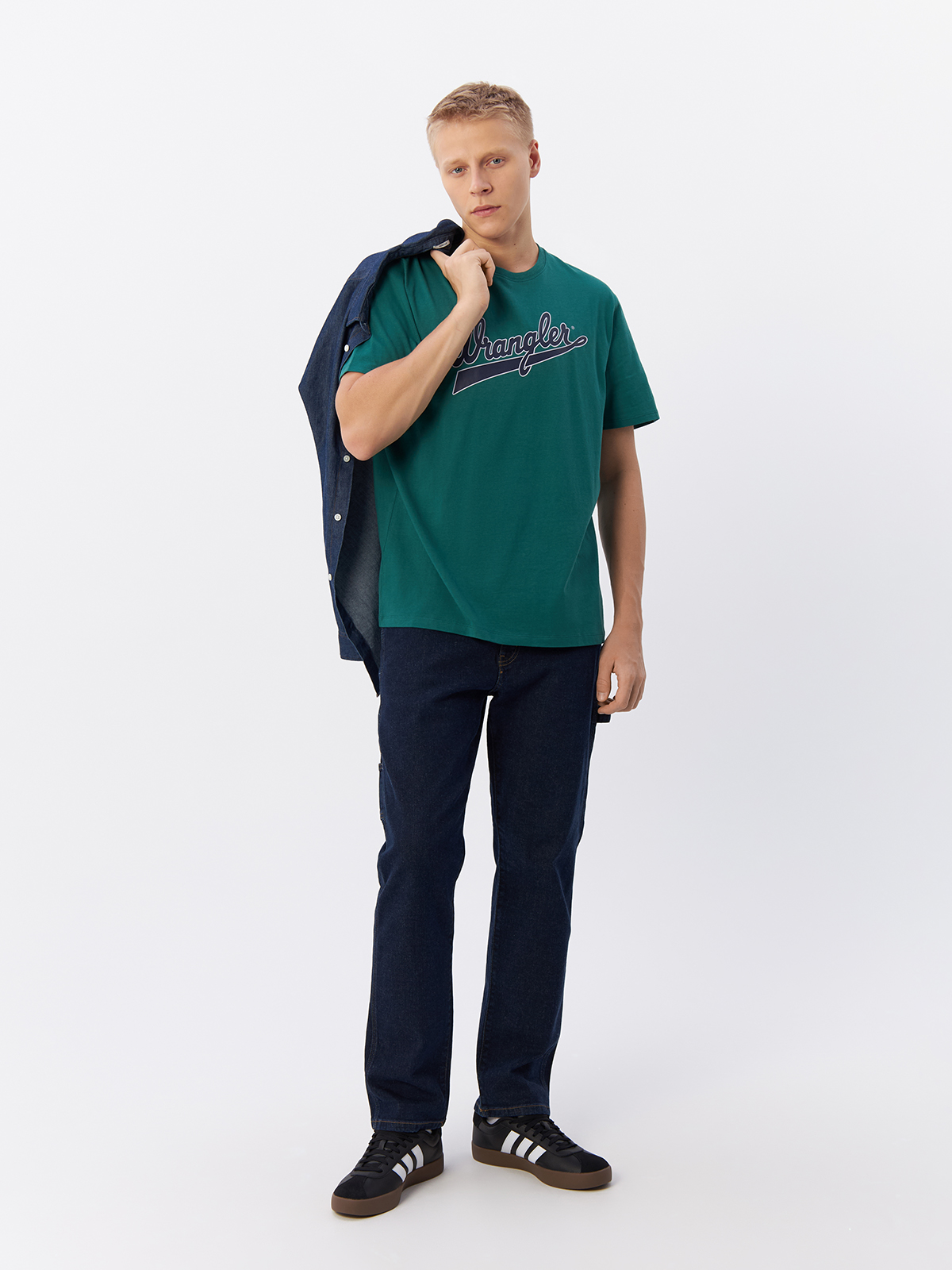 

Футболка мужская Wrangler 016166 зеленая L, Зеленый, 016166