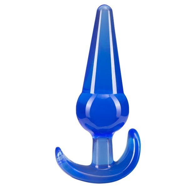 фото Синяя анальная пробка в форме якоря large anal plug 12,2 см синий blush novelties