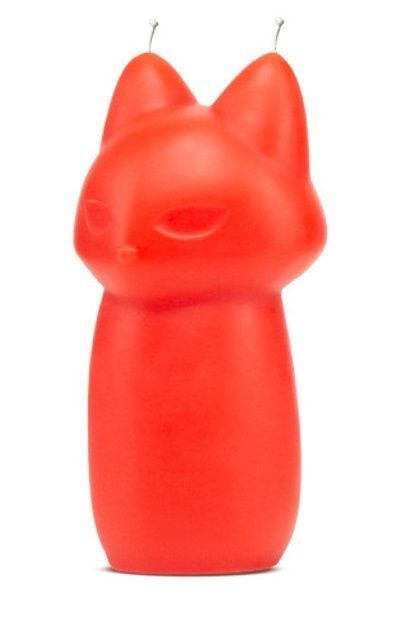 фото Красная бдсм-свеча в форме злой кошки fox drip candle красный blush novelties